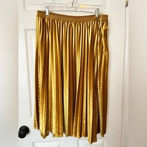 A New Day Gold Velvet Skirt